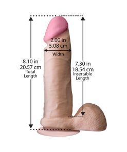 The Realistic Cock - Ur3 - 8 Inch White