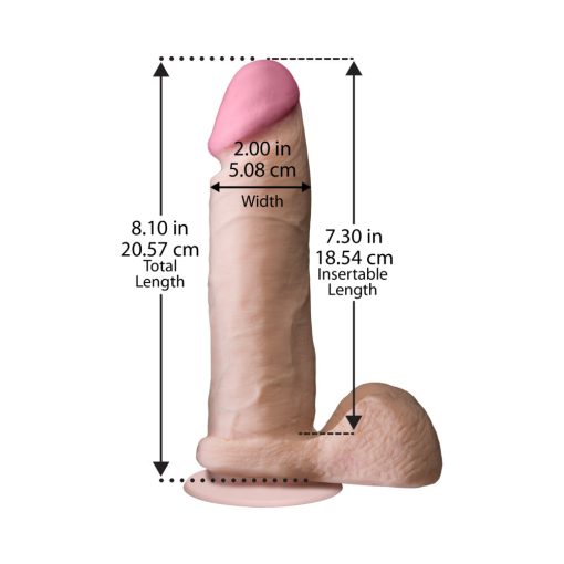 The Realistic Cock - Ur3 - 8 Inch White - Image 4