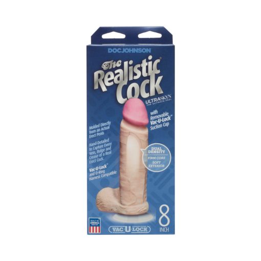 The Realistic Cock - Ur3 - 8 Inch White - Image 5