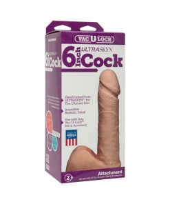 Vac-U-Lock - 6 Inch Ur3 Cock White