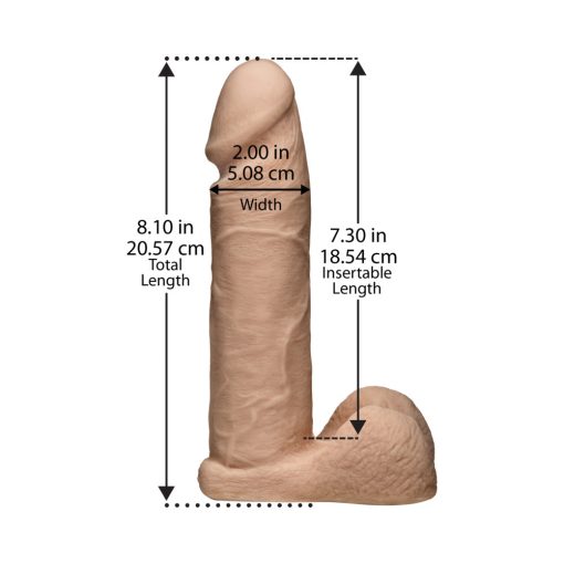 Vac-U-Lock - 8-Inch Ultraskyn Cock White - Image 3