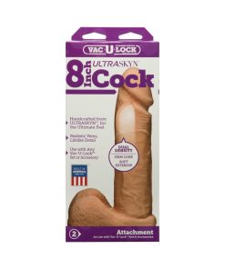 Vac-U-Lock - 8-Inch Ultraskyn Cock White