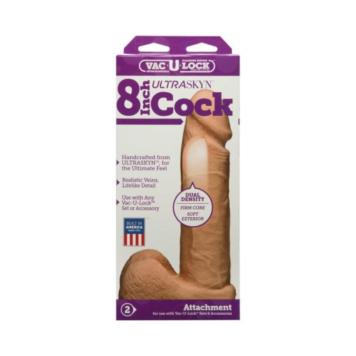 Vac-U-Lock - 8-Inch Ultraskyn Cock White - Image 5