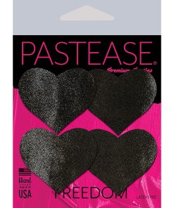 Pastease Petites Liquid Hearts Pasties Black 2-Pack