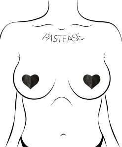 Pastease Petites Liquid Hearts Pasties Black 2-Pack