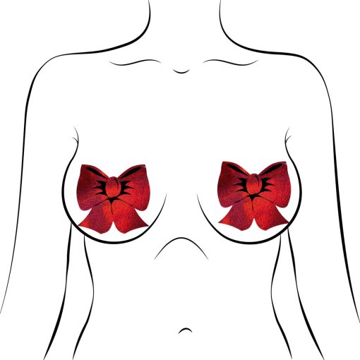Pastease Holographic Red Bow Pasties - Image 2