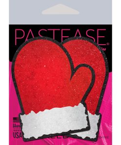 Pastease Glitter Santa Mittens Pasties Red/White