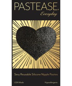 Pastease Everyday Reusable Heart Pasties Black