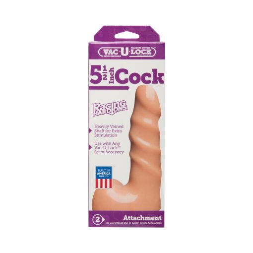 Vac-U-Lock - 5.5 Inch Cock - Raging Hard-Ons White - Image 3