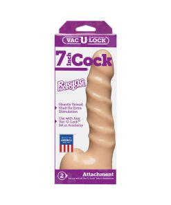 Vac-U-Lock - 7 Inch Cock - Raging Hard-Ons White