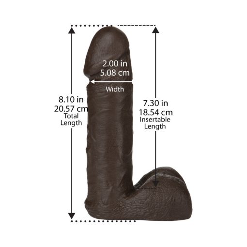 Vac-U-Lock - 8 Inch Realistic Cock Black - Image 3
