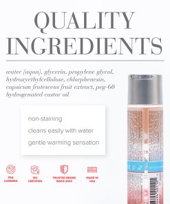 JO H2O Anal Warming Lube – Water-Based, Toy-Safe, 4 Oz