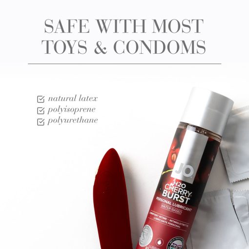 Jo H2O Cherry Burst Flavored Water-Based Lubricant 4 Oz. - Image 3