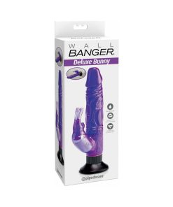 Waterproof Wall Bangers Deluxe Bunny Realistic Rabbit Vibrator With Suction Cup Purple