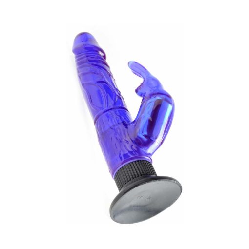 Waterproof Wall Bangers Deluxe Bunny Realistic Rabbit Vibrator With Suction Cup Purple - Image 5