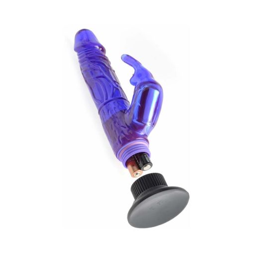 Waterproof Wall Bangers Deluxe Bunny Realistic Rabbit Vibrator With Suction Cup Purple - Image 6