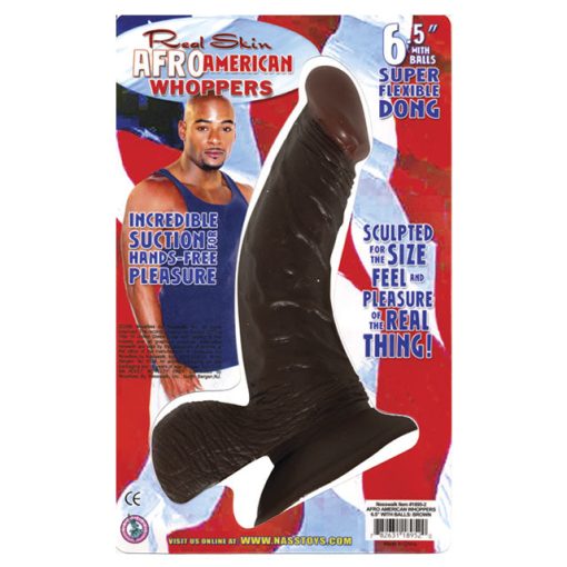 Afro American Whoppers 6.5In. Flexible Dong With Balls