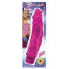 Glitter Gelle Hunk 8In. Multispeed Waterproof Vibe (Pink)