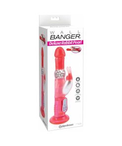 Waterproof Wall Bangers Deluxe Rotating Rabbit Vibrator With Suction Cup Pink