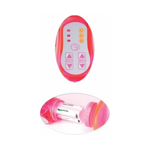 Waterproof Wall Bangers Deluxe Rotating Rabbit Vibrator With Suction Cup Pink - Image 3