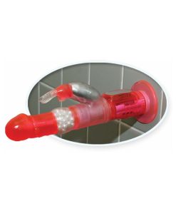 Waterproof Wall Bangers Deluxe Rotating Rabbit Vibrator With Suction Cup Pink