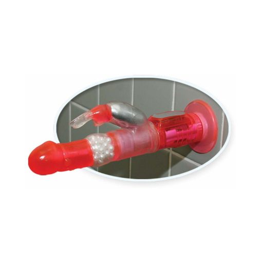 Waterproof Wall Bangers Deluxe Rotating Rabbit Vibrator With Suction Cup Pink - Image 4