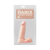 Basix Rubber Works 6 In. Dong With Balls Beige