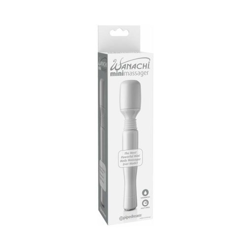 Mini Wanachi Waterproof Flexible Silicone Wand Vibrator – White