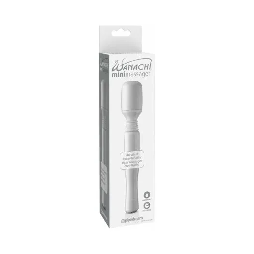Mini Wanachi Waterproof Flexible Silicone Wand Vibrator – White
