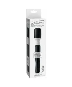 Mini Wanachi Waterproof Massager Flexible Silicone Wand Vibrator Black