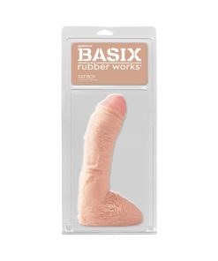 Basix Rubber Works Fat Boy 10 In. Dildo With Balls Beige