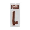 Basix Rubber Works 10 In. Dong With Balls & Suction Cup Brown