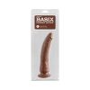 Basix Rubber Works Slim Seven 7 In. Dildo With Suction Cup Brown