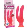 Wall Bangers Double Penetrator Vibrator With Suction Cup Pink