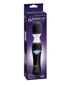 Maxi Wanachi Waterproof Massager Flexible Silicone Wand Vibrator Black