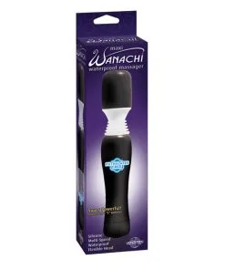 Maxi Wanachi Waterproof Massager Flexible Silicone Wand Vibrator Black