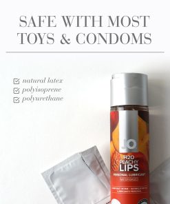 Jo H2O Peachy Lips Flavored Water-Based Lubricant 4 Oz.
