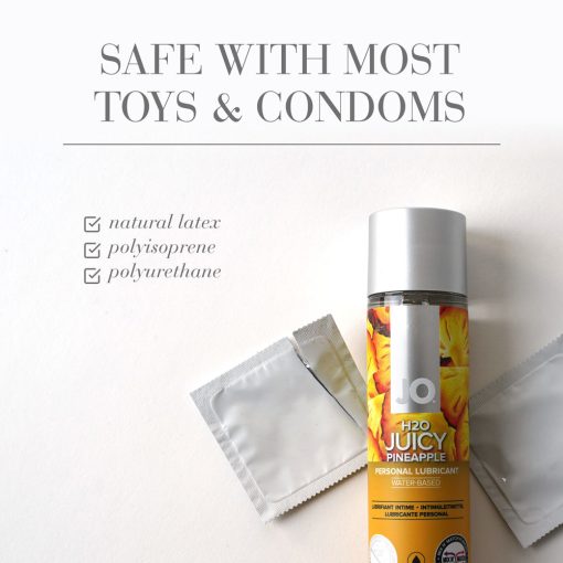 Jo H2O Juicy Pineapple Flavored Water-Based Lubricant 4 Oz. - Image 3