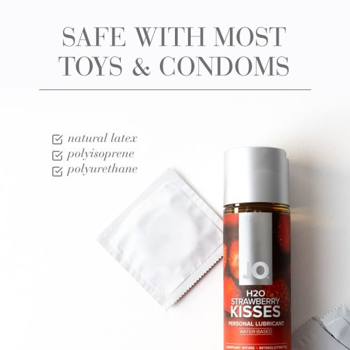 Jo H2O Strawberry Kisses Flavored Water-Based Lubricant 1 Oz. - Image 3