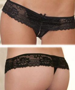 Rene Rofe Crotchless Lace Boyshort M/L