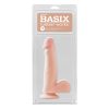Basix Rubber Works 7.5 In. Dildo With Balls & Suction Cup Beige