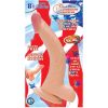 All American Whoppers 8 In. Curved Dong With Balls Beige