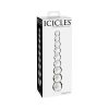 Icicles No. 2 Beaded 8.5 In. Glass Dildo Clear