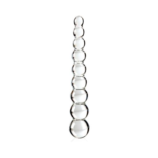 Icicles No. 2 Beaded 8.5 In. Glass Dildo Clear - Image 2