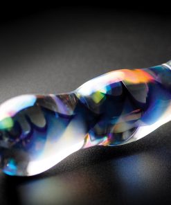 Icicles No. 8 Wavy 7 In. Glass Dildo Blue/Clear