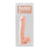 Basix Rubber Works 12 In. Dong With Balls & Suction Cup Beige