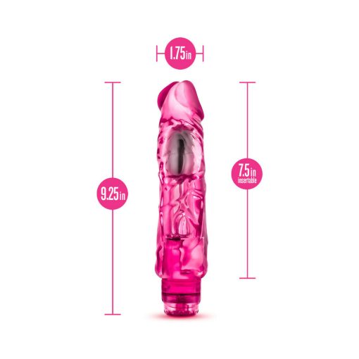 Naturally Yours Wild Ride Realistic 9 In. Vibrating Dildo Pink - Image 7