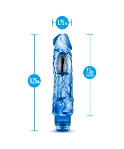 Naturally Yours Wild Ride Realistic 9 In. Vibrating Dildo Blue