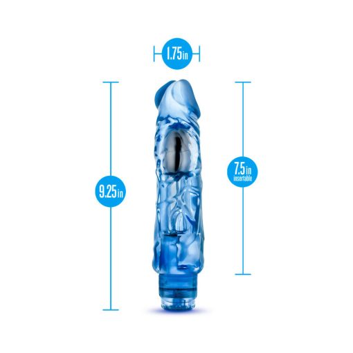 Naturally Yours Wild Ride Realistic 9 In. Vibrating Dildo Blue - Image 7