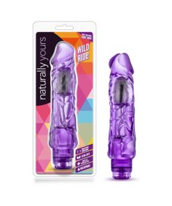 Naturally Yours Wild Ride Realistic 9 In. Vibrating Dildo Purple